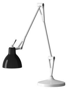 Rotaliana Luxy T2 lampada da tavolo bianca snodata con diffusore in vetro colorato E14