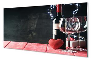 Rivestimento parete cucina Cuore bicchiere di bicchieri da vino 100x50 cm