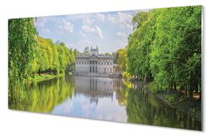 Pannello da cucina Lago della foresta del palazzo di Varsavia 100x50 cm