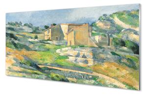 Rivestimento parete cucina Case in Provenza di Paul Cézanne 100x50 cm