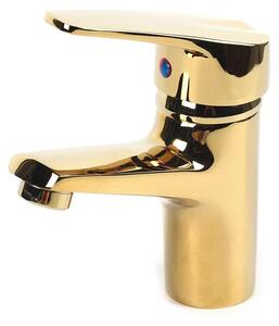 Miscelatore per lavabo da bagno - Rubinetto monocomando - Ottone - Acqua calda e fredda - Risparmio idrico - Cartuccia in Vetroceramica - Oro