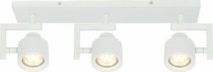 Faretto da soffitto triplo bianco orientabile Alenis 2 3xGU10 50W REA823313-01 Reality