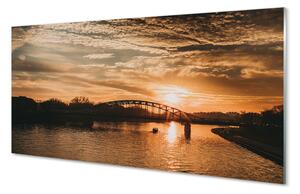 Rivestimento parete cucina Fiume al tramonto del ponte di Cracovia 100x50 cm