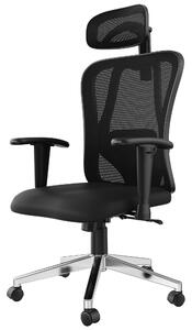 Avalo Sedia da Ufficio Ergonomica Con Poggiatesta - NEN1335 - Sedie da Ufficio Per Adulti - Sedia da Ufficio - Incl. 2 Set di Ruote Antigraffio Per Superfici Dure / Morbide