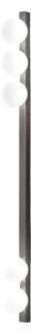 Applique perenz snooky 8482 gr g9 led metallo grigio titanio sfera vetro soffiato bianco - Perenz