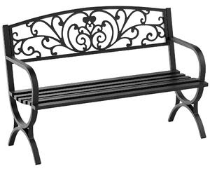 Panchina Da Giardino Outsunny In Ferro Vintage - 2 Posti Per Esterno - Foto 10