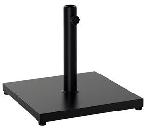 Outsunny Base per Ombrellone Quadrata Peso 18kg per Pali da Φ3/3.5/3.8, 45x45x39cm, Nero|Aosom