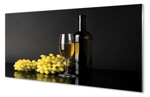 Pannello paraschizzi cucina Una bottiglia di vino alla frutta 100x50 cm