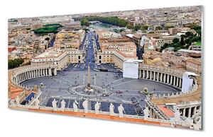 Pannello paraschizzi cucina Panorama di Piazza del Vaticano di Roma 125x50 cm