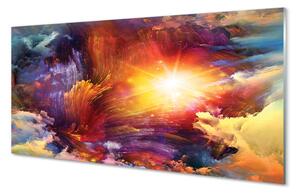 Quadro su vetro acrilico Disegni frattali astratti 100x50 cm 2 appendini
