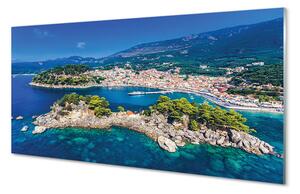 Rivestimento parete cucina Grecia Panorama della città del mare 100x50 cm