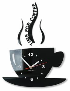 Orologio da parete È l'ora del caffè Nero