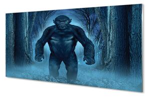 Pannello paraschizzi cucina Alberi di gorilla di foresta 100x50 cm