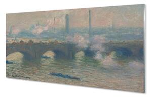 Rivestimento parete cucina Waterloo Bridge in una giornata nuvolosa - Claude Monet 100x50 cm
