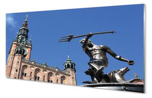 Quadro su vetro acrilico Chiesa monumento di Durreńsk 100x50 cm 2 appendini