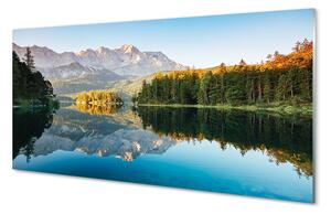 Pannello paraschizzi cucina Foresta del lago delle montagne della Germania 100x50 cm