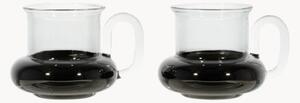 Set di 2 tazze da tè fatte a mano in vetro borosilicato Bump