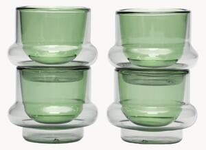 Set di 4 tazzine da caffè in vetro borosilicato fatte a mano Bump