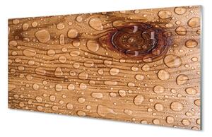 Rivestimento parete cucina Gocce d'acqua sul legno 100x50 cm