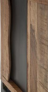 Comodino per la camera design elegante in legno e ferro - Arrediorg