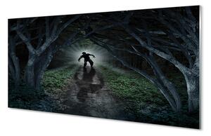 Pannello rivestimento cucina Figura dell'albero della foresta oscura 100x50 cm