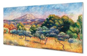 Pannello paraschizzi cucina Monte Saint Victoria di Pierre Auguste Renoir 100x50 cm