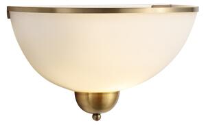 Lampada da parete classica bronzo con vetro opale - Katarina