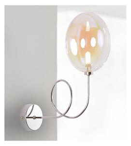GINA UVA APPLIQUE CON BRACCIO FLESSIBILE ORIENTABILE SFERA IN VETRO IRIDESCENTE LAMPADINA ATTACCO G9 MODERNA