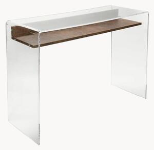 Scrivania fatta a mano con ripiano e spazio contenitore in legno Moremore