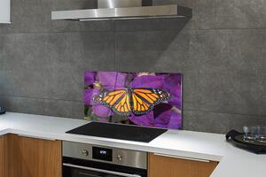 Pannello paraschizzi cucina Fiori di farfalla colorati 100x50 cm