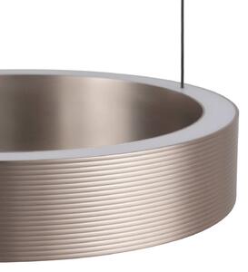 Brilliant Lampada LED a sospensione Axion, nera/marrone, lunghezza 32 cm, CCT dimmerabile, Marrone / Ruggine, Soggiorno / Sala da pranzo, Metallo, Moderno