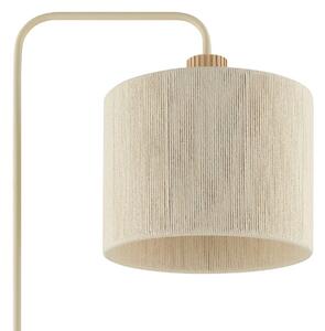 Brilliant Lampada da terra Arlo, Crema / Ambra, Soggiorno / Sala da pranzo, Tessuto / Stoffa / Seta, Moderno, Lampada da terra