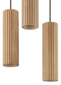 Brilliant Lampada a sospensione Lakewood, dimmerabile, Legno chiaro, Soggiorno / Sala da pranzo, Legno, Moderno, Lampada a sospensione