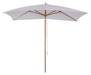 Outsunny Ombrellone m da Giardino 2x3 in Legno Laccato con Copertura Rimovibile, Bianco|Aosom