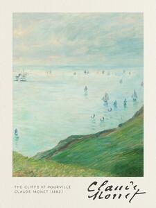 Riproduzione The Cliffs at Pourville - Claude Monet, (30 x 40 cm)
