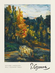 Stampa artistica Autumn Landscape - Paul C zanne, (30 x 40 cm)