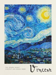 Stampa artistica The Starry Night - Vincent van Gogh, (30 x 40 cm)