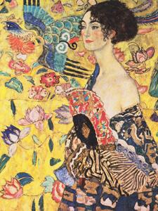 Stampa artistica The lady with the fan Vintage Portrait - Gustav Klimt, (30 x 40 cm)