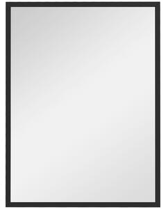 HOMCOM Specchio da Parete Rettangolare con Ganci, in Vetro e MDF, 60x80 cm, Nero|Aosom
