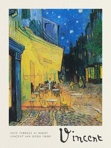 Stampa artistica Il Caff Terrazza di Notte, (30 x 40 cm)