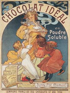 Stampa artistica Chocolat Ideal Chocolate Advert Vintage Art Nouveau - Alfons Mucha, (30 x 40 cm)