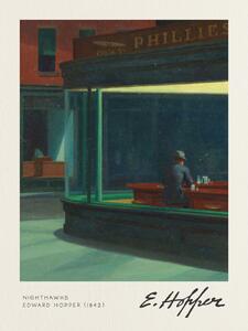 Stampa artistica Nighthawks - Edward Hopper, (30 x 40 cm)