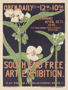 Riproduzione South End Art Exhibition Floral Vintage, (30 x 40 cm)