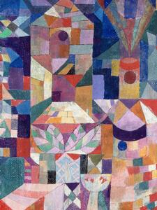 Riproduzione Distressed Castle Garden - Paul Klee, (30 x 40 cm)