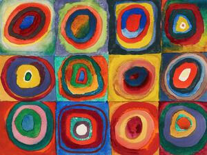 Stampa artistica Squares with Concentric Circles Concentric Rings - Wassily Kandinsky, (40 x 30 cm)