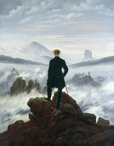 Riproduzione Viandante sopra la nebbia del mare, Friedrich, Caspar David
