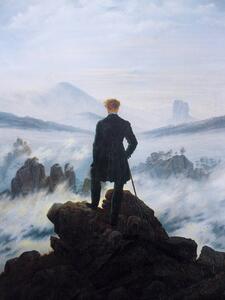 Stampa artistica Wanderer Above the Sea Fog Vintage Masterpiece - Caspar David Friedrich, (30 x 40 cm)