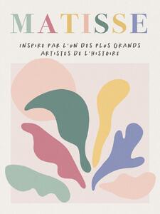 Riproduzione Danish Pastel Cut Out Abstract Pattern 1 3 - Henri Matisse Inspir, (30 x 40 cm)