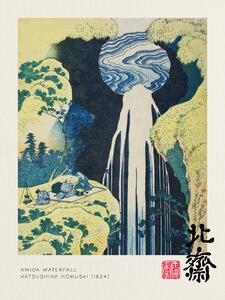 Riproduzione Amida Waterfall Waterfalls of Japan - Katsushika Hokusai, (30 x 40 cm)