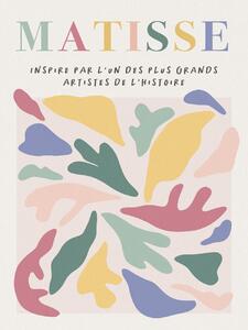 Riproduzione Danish Pastel Cut Out Abstract Pattern 3 3 - Henri Matisse Inspir, (30 x 40 cm)
